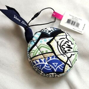 Vera Bradley NWT Tape Measure Sketched Medallion blue tan black white